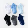 6 Pairs/lot 0 to 6 Yrs Cotton Children's Anti-slip Boat Socks For Boys Girl Low Cut Floor Kid Sock With Rubber Grips Four Season 819 Y2