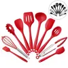 Silicone Kitchenware Set Kitchen Utensils Non-stick pan Spoon Egg Beater shovel Cooking Gadgets 10Piece/Sets Kitchenware RRD12610