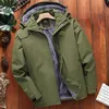 Männer Fleece Jacke Plus 7XL 8XL Winter Parka Große Größe 5XL Mantel Männer Mit Kapuze Schnee Oberbekleidung Dicke Warme Wasserdichte jacke Männlich 210819