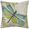 Cushion/Decorative Pillow Decorative Throw Pillows Dragonfly Pattern 45x45cm Cushion Covers For Living Room Fauxlinen Case Car Office Home D