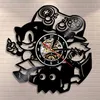 Vintage Video Game Wall Clock Home Decor Gamepad Arcade Room Wall Sign Gamers Vinyl Record Wall Clock Game Boys Gift Idea 211110