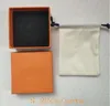 Fashion Style Orange Smyckesset Halsband Armband Örhängen Ring Box Dammpåse Presentpåse (matcha butiken Försäljning av varor, säljs ej individuellt)