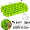 37 Holes Honeycomb Ice Cube Mold Food Grade Flexible Silicone Moulds For Whiskey Cocktail Kitchen Accessories