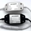 5st LED Dimmer Switch Brightness Juster Controller för 3528 5050 5730 5630 enkelfärgstrip Light DC 12V -24V Black White D2.0