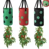 Stuk Aardbei Grow Bag Nonwoven Stof Verticale Jardin Garden Hanging Plant Plantaardige Aardappel Planter voor Greenhouse Planters Potten