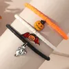 3pcs/Set Charm Bracelets Jewelry Alloy Enamel Pumpkin Bat Ghost Pendants Bracelet For Women Bangle Halloween Party Gift