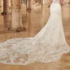 Koronkowe sukienki ślubne Suknie ślubne Court pociąg ślubny zamek błyskawiczny z guzikami