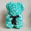 Dekorativa Blommor Kransar Rose Teddy Bears Flower Bear DIY Jul Valentinsdag Presentförpackning Present Bröllopsmotor