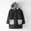 Cappotto B-17083 2021 Moda Inverno Ragazza Felpa con cappuccio in cotone imbottito spesso Tenere in caldo Giacca Abbigliamento per bambini Capispalla per bambini