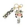 Amoureux vache porte-clés boeuf année mascotte pendentif mignon époxy veau voiture porte-clés cadeau créatif G1019