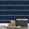 Bakgrundsbilder Navy Blue Terrazzo Vägg Klistermärken Retro Oljesäker Vattentät Kakel Klistermärke För Kök Badrum Ground House Decoration