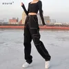 Damen Mom Jeans für Mädchen Mode Hosen Damen Thermohose Y2k Streetwear Elastic Baggy Jean Femme Kleidung XWKP00182 210712