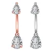 Mode nombril anneaux cristal acier chirurgical bijoux de corps piercing