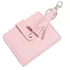 Creative PU Cartes En Cuir Cas Dames Porte-Monnaie Sac Porte-clés Pour Party Favor Bus Titulaire De La Carte Avec Gland Porte-clés RRF12503