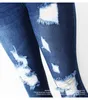 2127 Youaxon S-XXXXXL Jeans strappati con nappe blu ultra elastici Pantaloni jeans donna Pantaloni per donna Matita skinny 210809