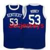 #53 Rick Robey Kentucky Wildcats Basketball Jerseys Blue White Emelcodery сшита персонализированным пользователем любое число и название Jersey NCAA XS-6XL