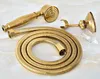 Gold Color Brass Bathroom Telephone Shape Hand Spray Bracket Holder Handheld Shower head 15m Hand Held Shower Head Hose mhh044 H15393262