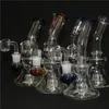 Oljigorsapparater glas bongs stora vattenrör vasen perc Percolator rökning piper 14mm fogar tjocka armar 19 cm höjd