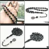 Strands Bracelets Jewelryblack Resin Tasbih Muslim Bracelet 33 Beads Islamic Gifts Rosary Turkey Jewelry Arabic Misbaha Handmade Prayer Aesso
