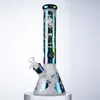 Game Glass Hookahs Beaker Bong Straight Tube Big Bongs 13 Inch Water Pipes 18mm Joint Oil Dab Rigs With diffused Downstem