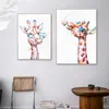 Giraffe poster abstracte dier canvas schilderij muur kunst voor woonkamer moderne home decor canvas print kleurrijke foto's