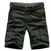 2021 Heren Casual Shorts Militaire shorts met veel zakken Mannen Knielengte Leger Groene Frock Losse Shorts H1210