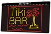 TC1417 Tiki Bar Palm Light Sign Dual Color 3D Engraving