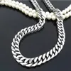 Chains 14mm 1640inch Silver 316l Stainless Steel Curb Cuban Link Chain Necklaces For Hip Hop Men Punk Style Jewelry Never Fade8006510