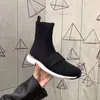 Kvinnor Stövlar Designer Silhouette Ankel Boot Toppkvalitet Högklackat Skor Broderad Stretch Textil Gummi Botten med låda EU35-41