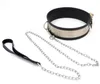 BDSM Slave Stainless Steel Collar With Chain Adult Bondage Restraints Device Sex Toys for Male And Fmale