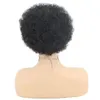Malezyjskie krótkie afro Kinky Curly Human Hair Peruki for Black Women No Lace Machine Made Remy Poster