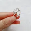 Configurações de jóias esterlinas mão formas anel 925 prata senhoras pérolas anéis bases 5 peças