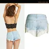 Micro Shorts Jeans Women Summer Chain Sequin Tassels Nightclub Sexy Push Up Ladies Denim Short Feminino Ripped Spodenki Damskie Women's