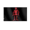 Pirate Red Skeleton Edward Low Flag Vivid Color UV Fade Resistant Double Stitched Decoration Banner 90x150cm Digital Print Wholesale