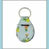 Favor Event Festive Party Supplies Home & Gardenpersonal Security Key Ring Coin Bags Neoprene Lipstick Pure White Custom Lanyard Keychains B