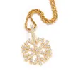 Коготь хип -хопа Установка CZ Cone Paved Bling Iced Out Snowflake Pendants Ожерелья для мужчин Женщины -рэппер -ювелирные изделия.