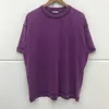 Bästa kvalitet fin tvättad tung tyg T-shirt Män Kvinnor Sommarstil Blank Solid Färg Toppar Tee X0712