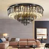 Ceiling Lights Luxury Led Chandelier For Living Room Big Crystal Lamp Modern Smoky Gray/Clear Cristal Lighting Fixture Round Lustre