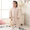 Algodão Engrossar Saco de Dormir Bebê Carruagem Saco para Padrão de Desenhos Animados Nascido Crianças Roupa de Camas Divididas Roupas de Inverno Quente 220216