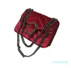 Designer- Women Bag Fashion Sacs à main en velours côtelé Classic Embroidered Line Wavy Womens Chain Bags sac à main messenger