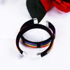 Mężczyźni Pride Fashion Rainbow Choker Bransoletka LGBT Kobiety Gay Lesbijki Prezent Tkany Wstążkowy Kołnierz Punk Akcesoria