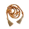 Quinta decoração de madeira natural tassel bead coradeira mão feita decoração de madeira beads cânhamo corda home pendurado mar navio rrd5710