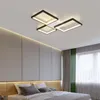 Taklampor Moderna LED -ljuskronor rektangellampa för sovrum levande studie foajérum dimning inomhus hembelysning fixturer