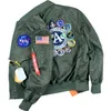 Giacca di design Giacca bomber sottile da uomo Dingdin NASA Apollo Edizione commemorativa Cappotto uniforme da baseball primavera autunno Pietra di alta qualità 66