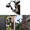 Decorazioni da giardino 2021 Art Hanging Metal Metal Peeking Cow Ornaments Outdoor Home Adornment Decor K7e6