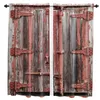 Занавес Drapes деревянные дверные краски ретро окна шторы для гостиной спальни жалюзи кухонные обработка панель