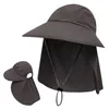 Outdoor hoeden Sun hoed UV Bescherming Zomerstrand pet brede rand voor kamperen vissen wandelen s-afari-bergsportige vrouwen mannen