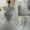 ZJ9131 Sexy Ball vestido elegante manga longa vestido de casamento para mais tamanho mulheres 2021 noiva vestidos de renda