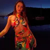 Survêtements de mode d'été femmes sexy club femme imprimer deux pièces ensemble (hauts + jupes longues) slim slim bodycon costumes décontractés femmes 210730