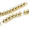 سلاسل Ckysee قطعة واحدة ذهبية جولة قلادة المادة الهيماتيت حجم 4/6/8 / 10 ملليمتر سلسلة الرقبة المرأة لصنع المجوهرات ديي